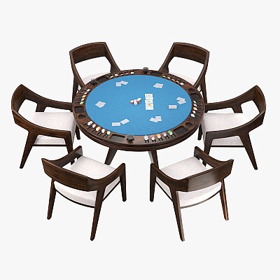 Poker Table Round Set