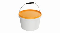 Plastic paint bucket with handle