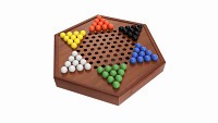 Chinese Checkers Wooden Board Table Game Unboxed