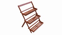 Outdoor and indoor folding wood shelving