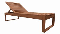 Outdoor wood sun lounger 01
