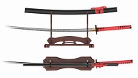 Japanese sword Katana on a two stand
