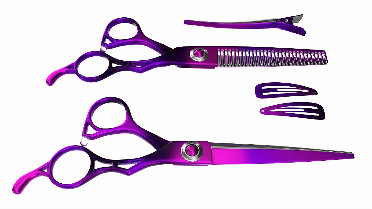Hair Cutting Thinning Scissors Set Colorful