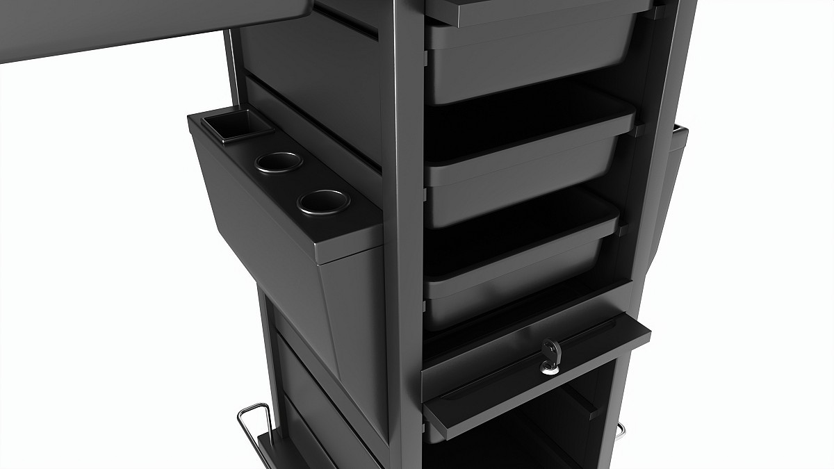 Hair Salon Trolley Rolling Cart with Drawers Attached