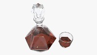 Whiskey Liquor Decanter with Glass