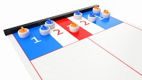 Curling and Shuffle Board Table Game