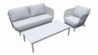 Outdoor set 3 seater sofa chair coffee table 01