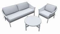 Outdoor set 2 seater sofa chair coffee table 02