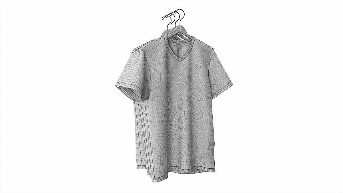 Clothing Classic V-neck Men T-shirts on Hanger