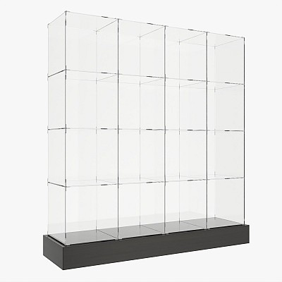 Glass Cube Display Shelf