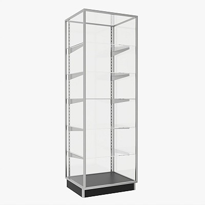Glass Shelf Showcase Tall