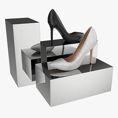 Mirror Shoe Display Stand