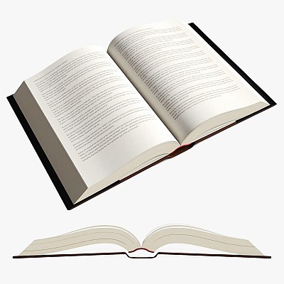 Open book with text