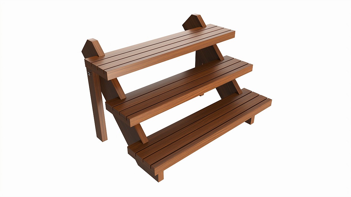 Store Wooden Display Stand 3-tier
