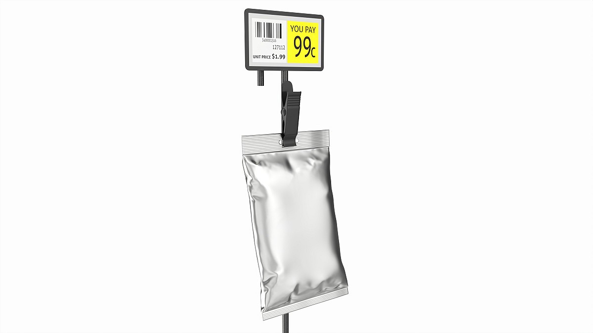 Store Merchandise Clip Hangers with Label Holder