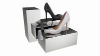 Store Mirror Shoe Display Stand