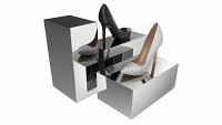 Store Mirror Shoe Display Stand