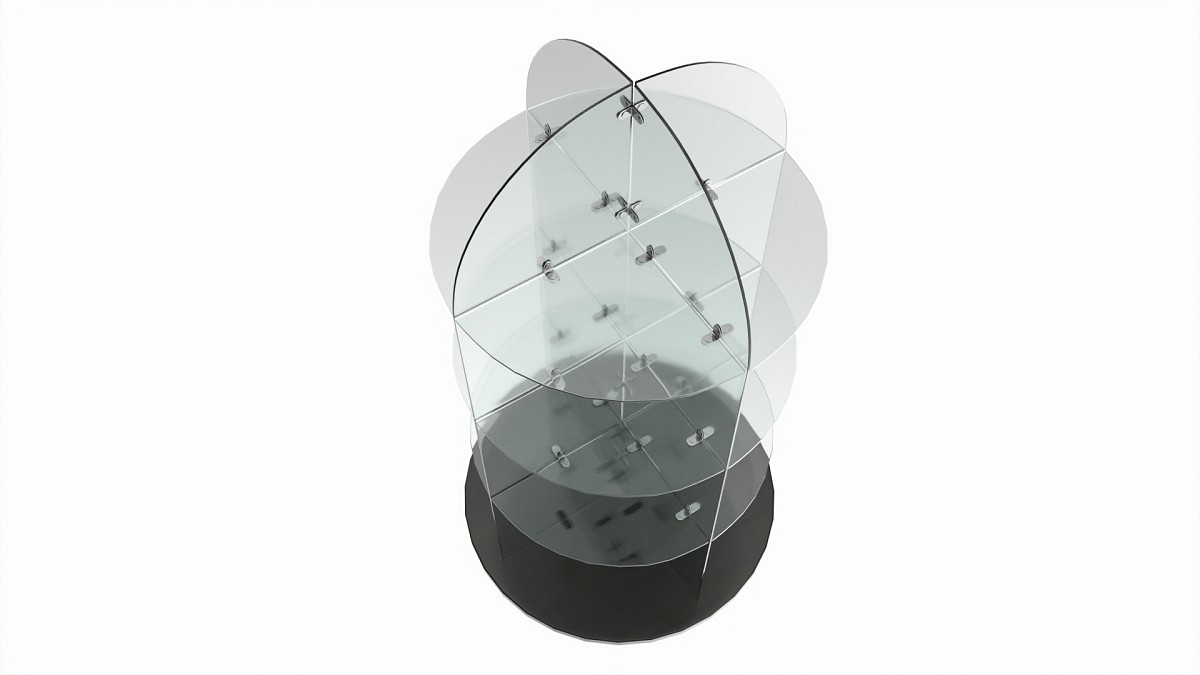Store Glass Bullet Display with Base