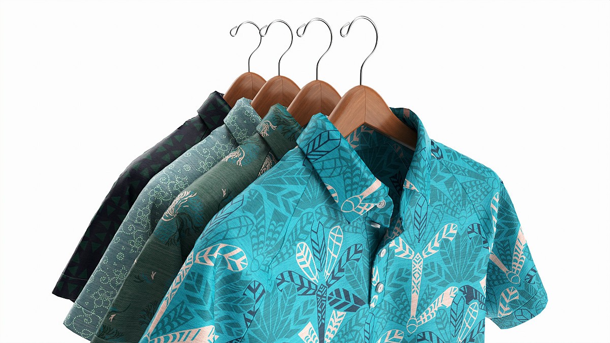 Clothing Short Sleeve Polo Shirts Men on Hanger 1
