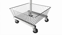 Store Wire Square Baskets 3-tier on Wheels