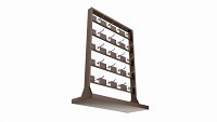 Store Wooden Display Rack with Removable Hooks