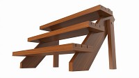 Store Wooden Display Stand 3-tier