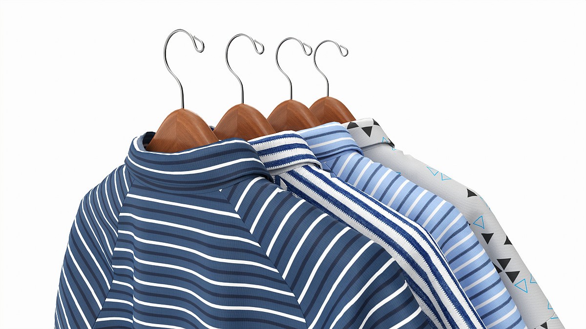 Clothing Short Sleeve Polo Shirts Men on Hanger 2