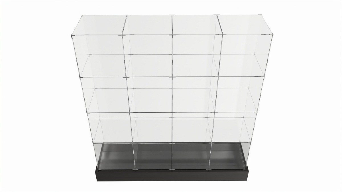 Store Glass Cube Display Shelf