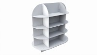 Store oval glass double sided display shelf