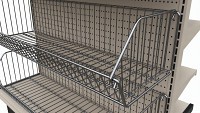 Store Shelving Double Sided Unit Small With Baskets