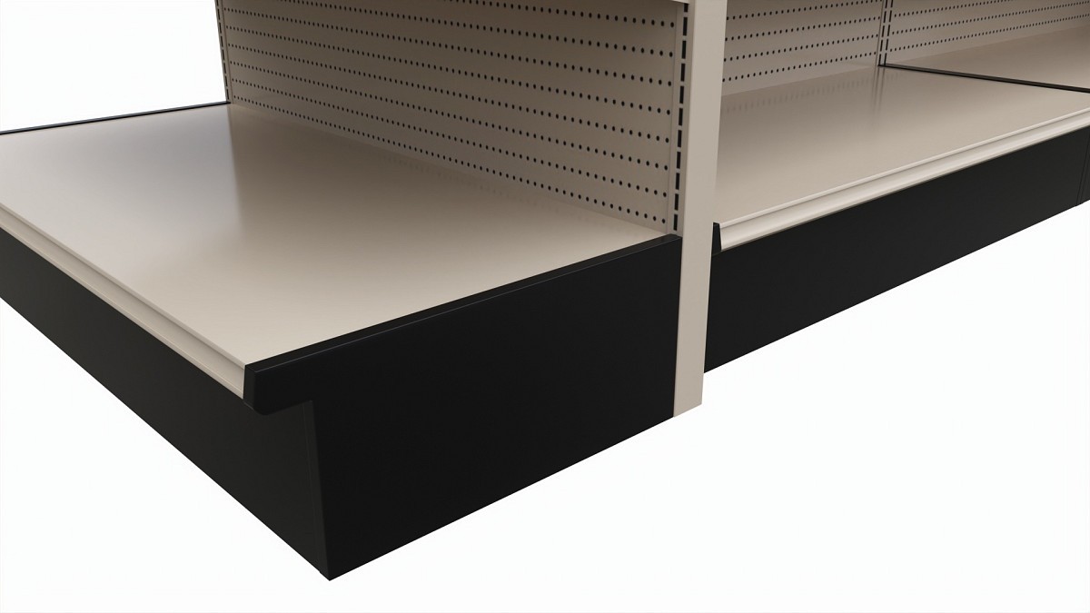 Store Shelving Double Sided Unit With End Cap Unit