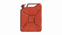 Classic metal jerry can 01 Red Dirty