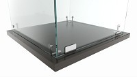 Store Frameless Counter Top Glass Tower Showcase