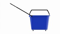 Store rolling shopping basket blue