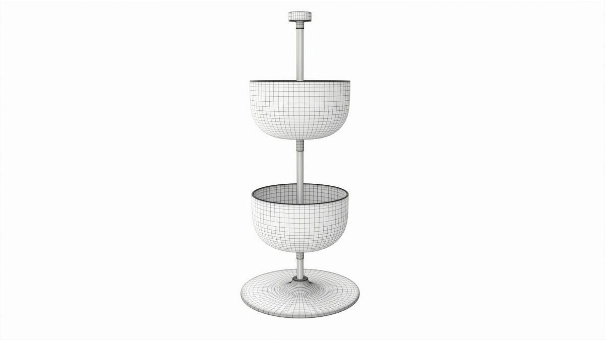 Store Counter Top 2-tier Spinning Bowl Display