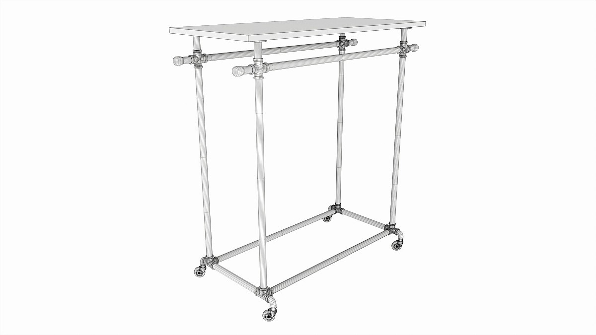 Store double bar rack system
