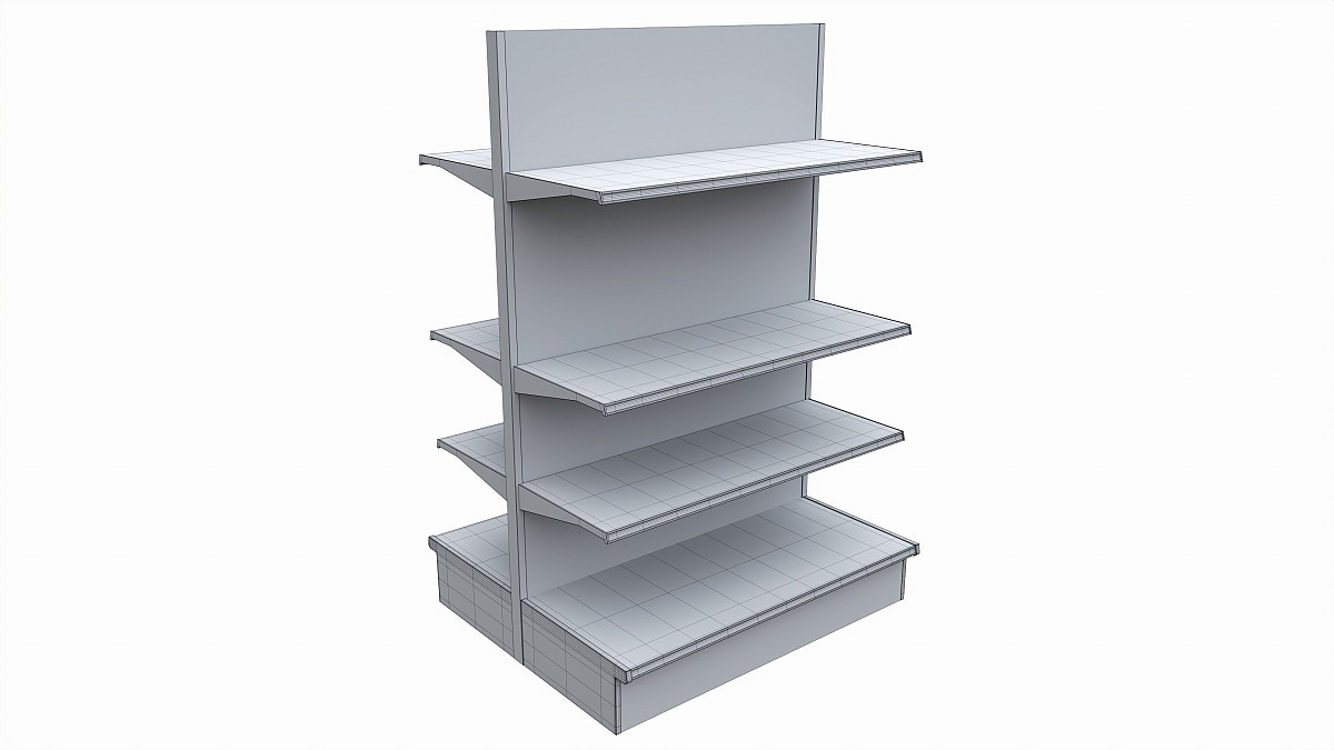 Store Shelving Double Sided Unit