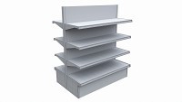 Store Shelving Double Sided Unit Small