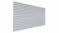 Store slatwall panel with aluminum insert