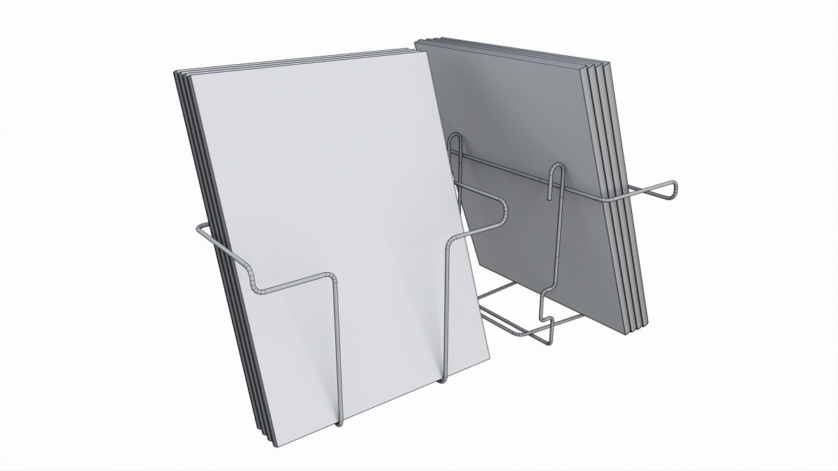 Store wire magazine holder for slatwall pegboard gridwall