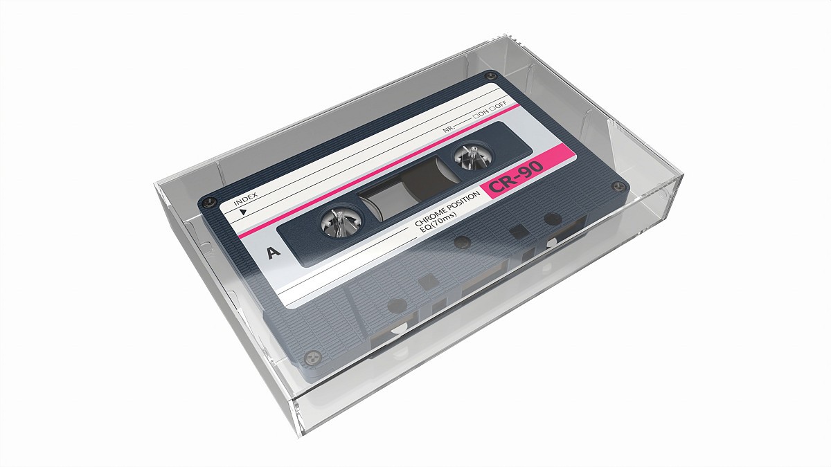 Audio cassette with cover 01