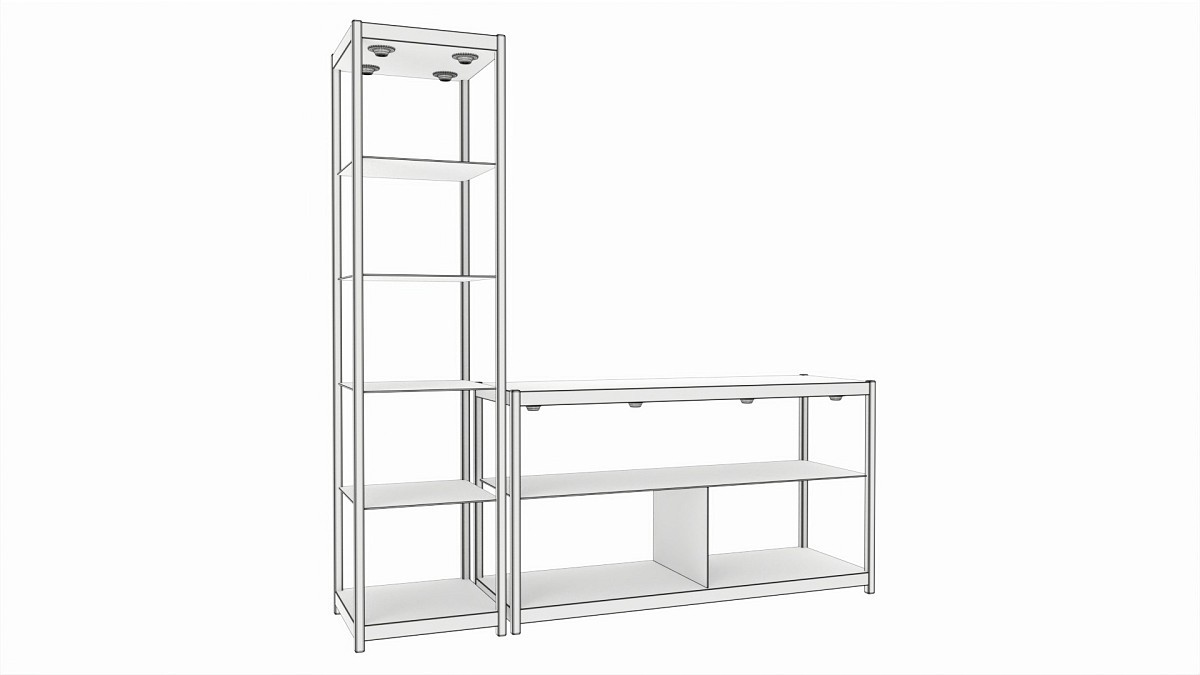 Store Glass Tower Display Case