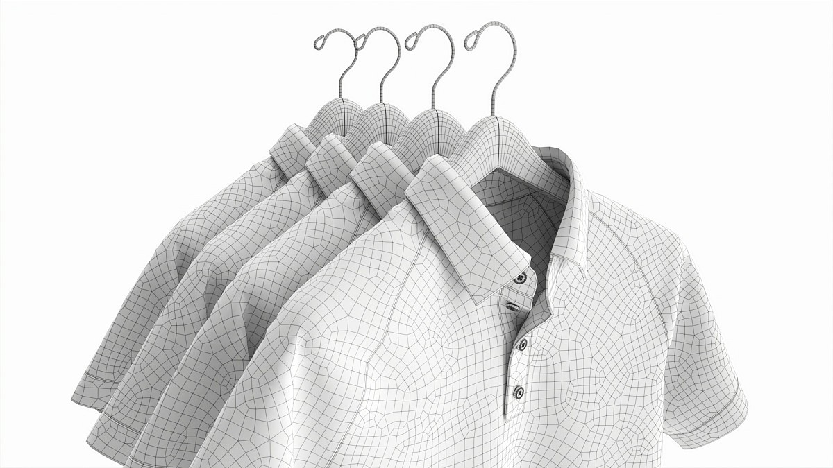 Clothing Short Sleeve Polo Shirts Men on Hanger 1