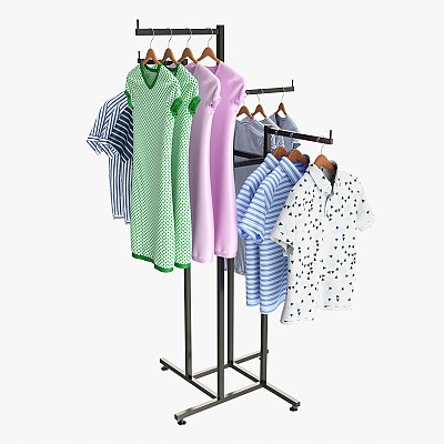Store 4-way Clothing Rack