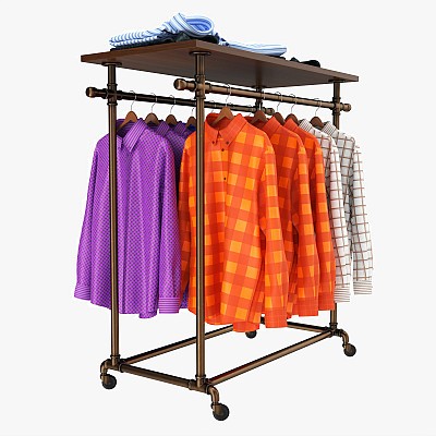 Clothing double bar rack
