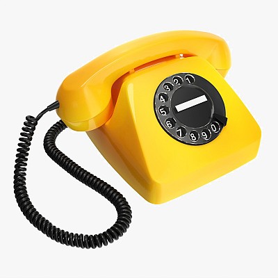 Rotary Telephone Yellow