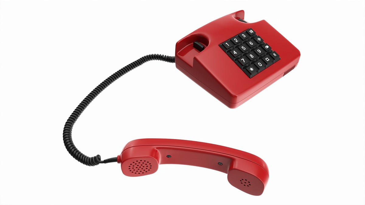 Table touch-tone telephone with off-hook handset