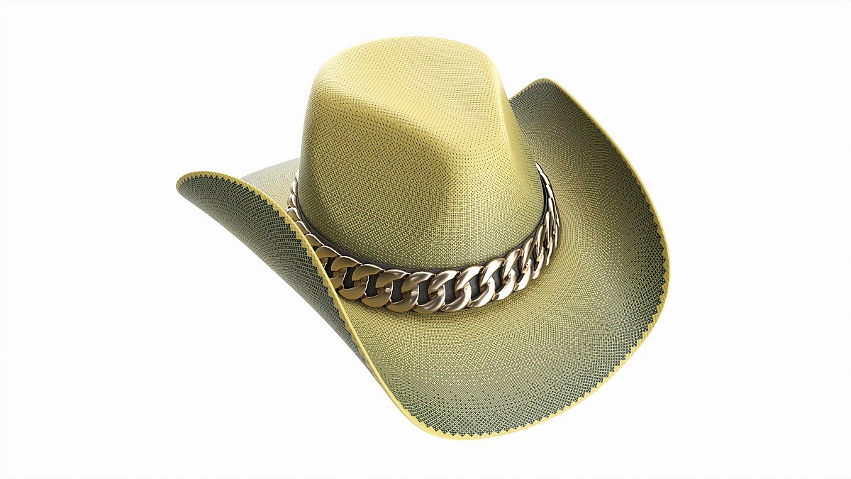 Woman cowboy fabric hat with curved brims