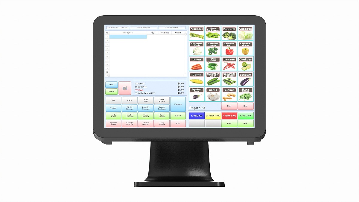 Cash Register POS with Touch Screen