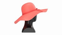 Store display mannequin head with Floppy hat